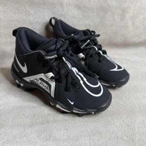 Nike CV0581-010 Alpha Menace 3 Black Football Cleat Shoes Youth Boy's 11C